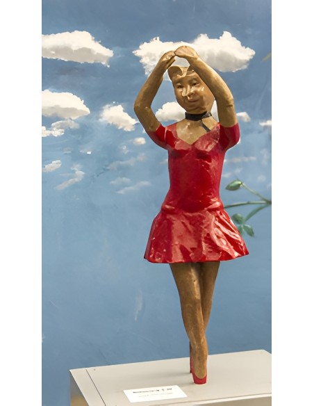 Sculpture Dancing Cat - Pari RAVAN