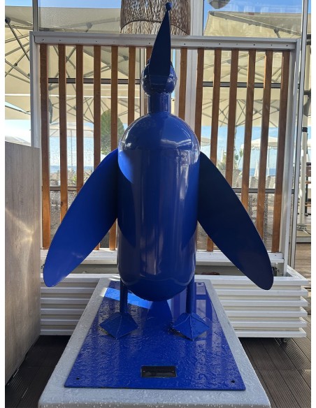 Sculpture Pingouin bleu - Pari RAVAN