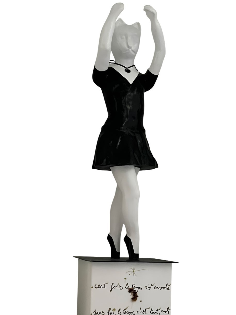 Sculpture Dancing Cat - Pari RAVAN