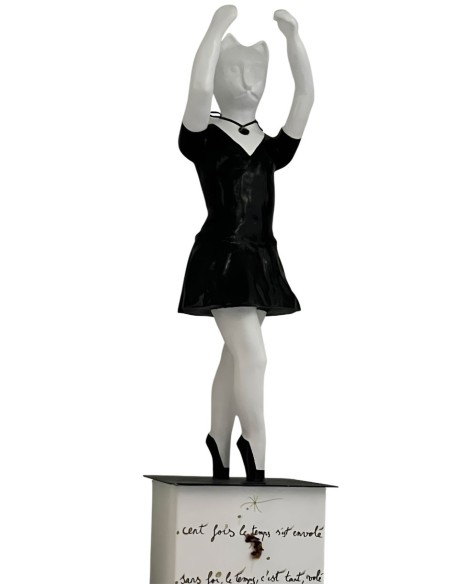 Sculpture Dancing Cat - Pari RAVAN