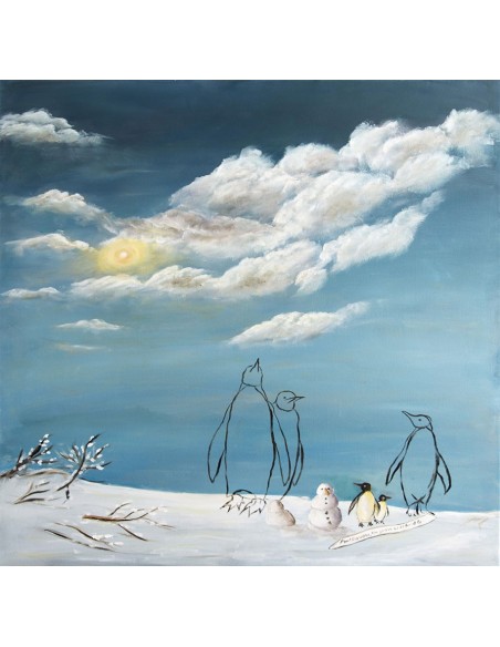 Tableau peinture acrylique huile sur toile Pari RAVAN