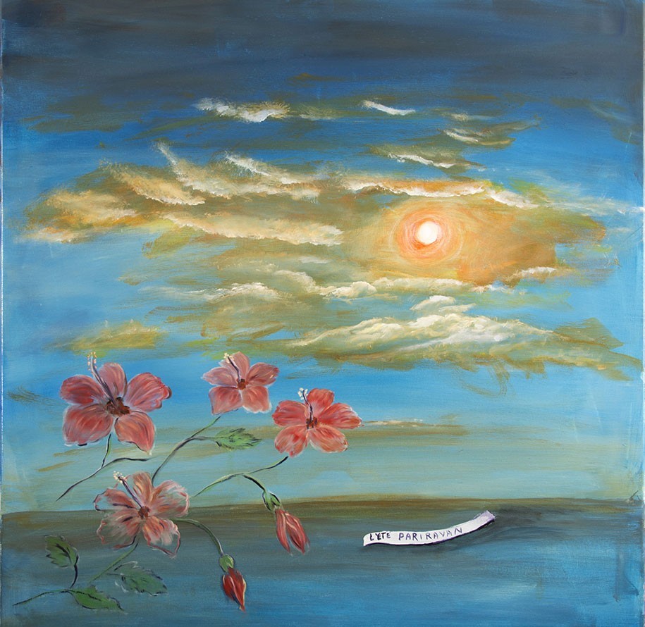 Tableau peinture acrylique huile sur toile Pari RAVAN