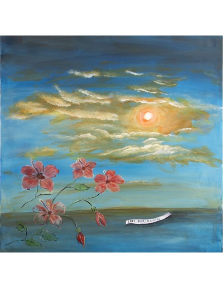 Tableau peinture acrylique huile sur toile Pari RAVAN