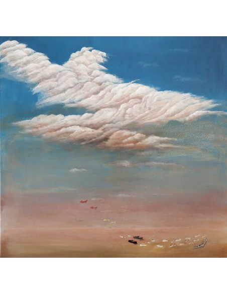 Tableau peinture acrylique huile sur toile Pari RAVAN