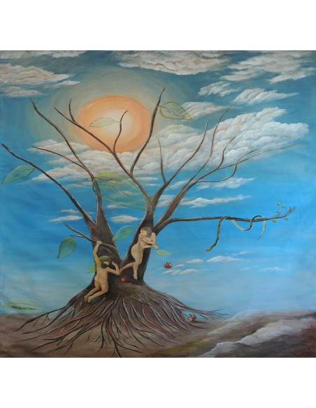 Tableau peinture acrylique huile sur toile Pari RAVAN
