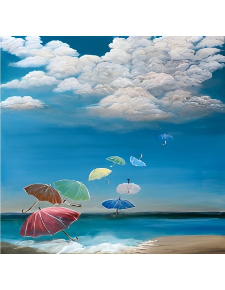 Tableau peinture acrylique huile sur toile Pari RAVAN