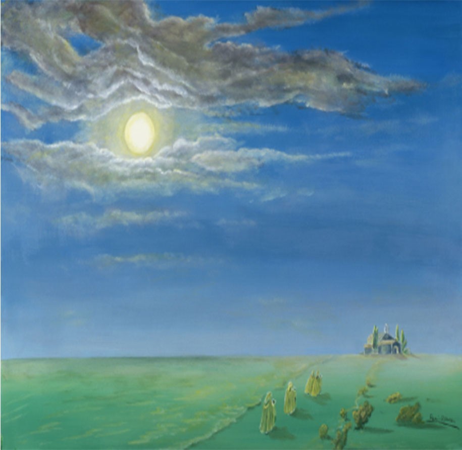 Tableau peinture acrylique huile sur toile Pari RAVAN